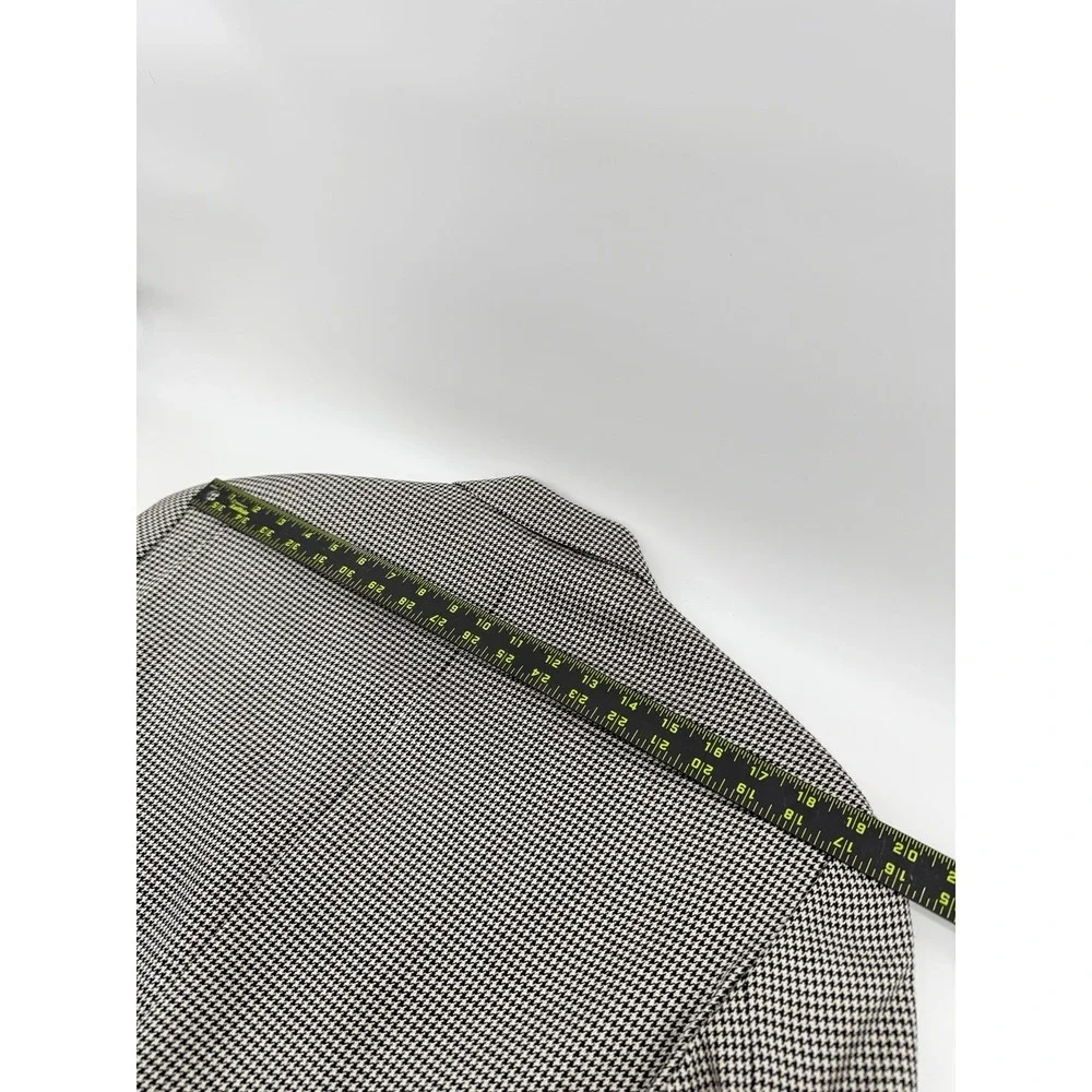 VNTG Chaps Ralph Lauren Blazer Mens 41R Wool Silk Blend Houndstooth‎ Two Button